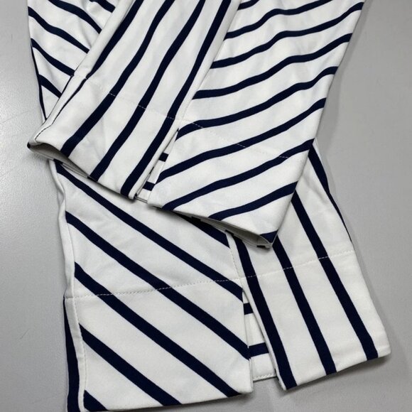 Sympli Women's Hepburn Cropped Pants Navy/White Striped Size 14 – Pull-On - Picture 6 of 6